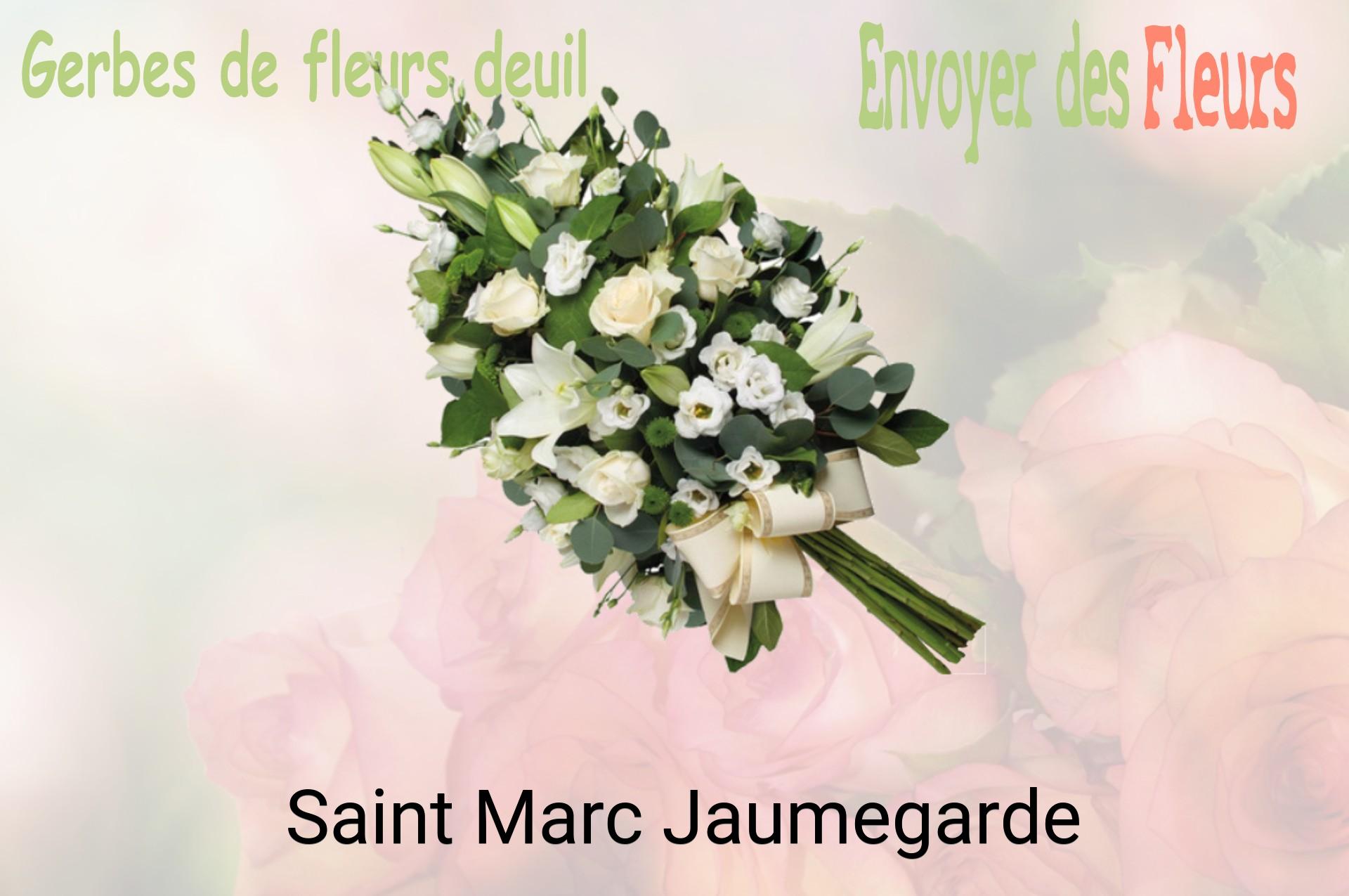 Gerbe de fleurs de deuil livrée à Saint-Marc-Jaumegarde
